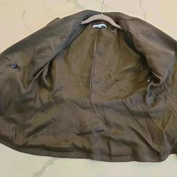 Antonio Melani Womens Stretch Single Breasted Pleated Blazer Grey size 6 - Picture 2 of 11